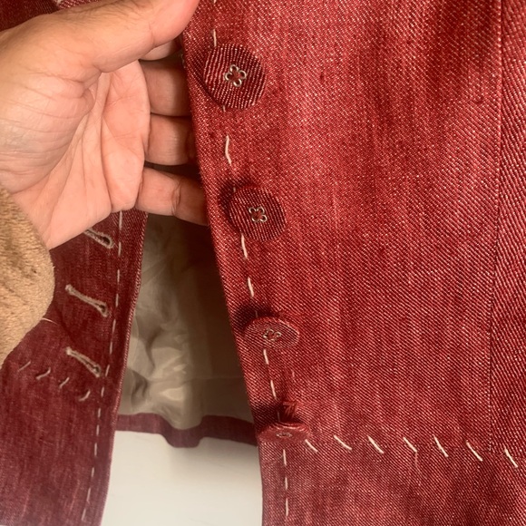 Tweed with stitching blazer - Picture 3 of 4